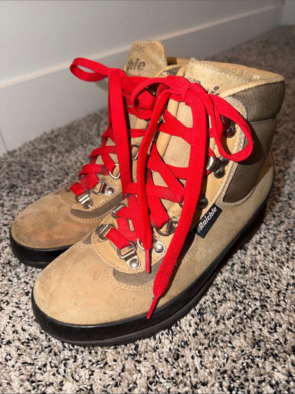 Raichle Tan Hiking Boots Ankle High Women's Size 7